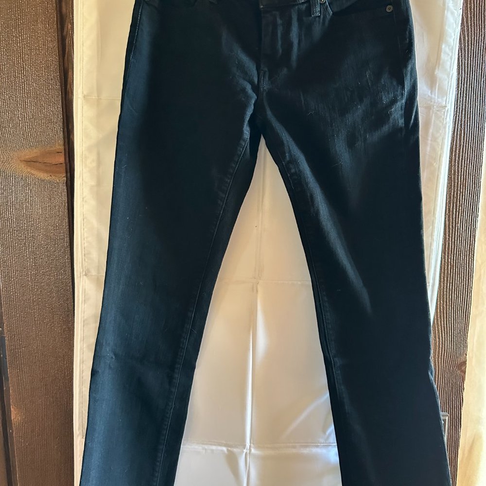 7 For All Mankind Black Straight Leg Jean